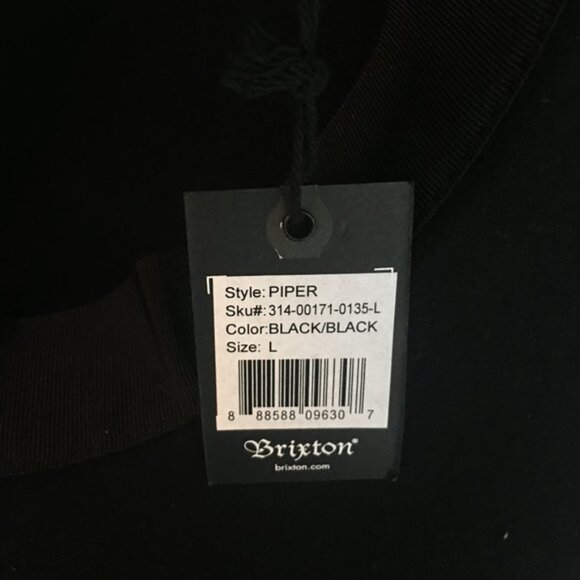 Brixton Piper Hat in Black - Large - NWT - Picture 6 of 8